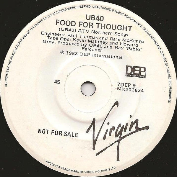 UB40 : Many Rivers To Cross (7", Single, Promo)