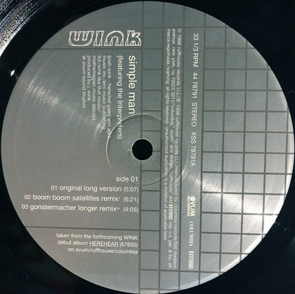 Wink* Featuring The Interpreters : Simple Man (12")