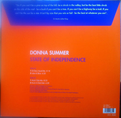 Donna Summer : State Of Independence (12")