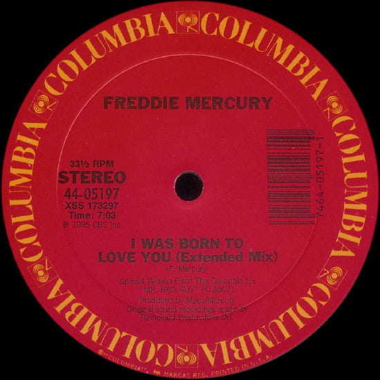 Freddie Mercury : I Was Born To Love You (12")
