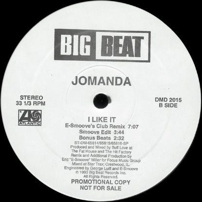 Jomanda : I Like It (E-Smoove House Remixes) (12", Maxi, Promo)