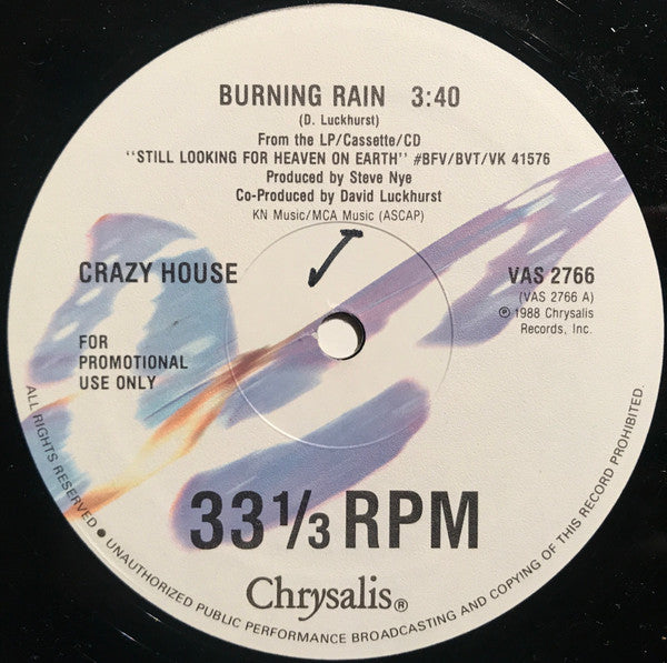 Crazy House : Burning Rain (12", Promo)