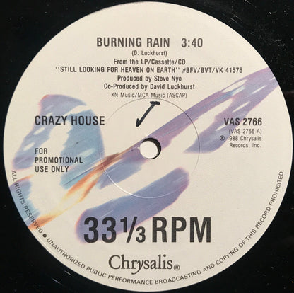 Crazy House : Burning Rain (12", Promo)