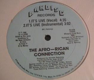 The Afro-Rican Connection : It's Live (12")