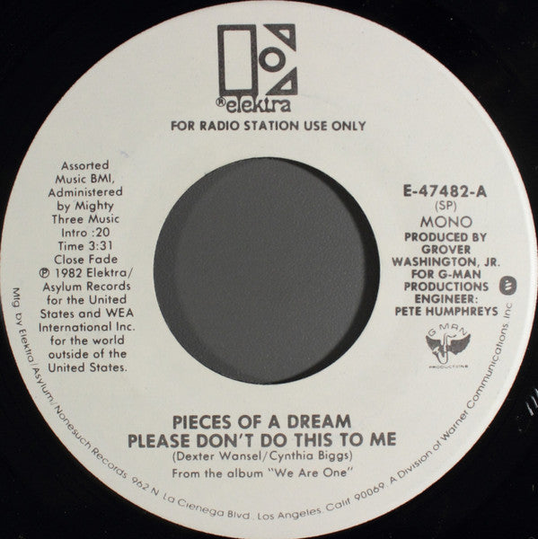 Pieces Of A Dream : Please Don't Do This To Me (7", Mono, Promo)