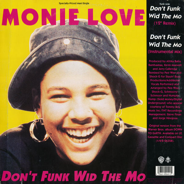 Monie Love : Down 2 Earth / Don't Funk Wid The Mo (12")