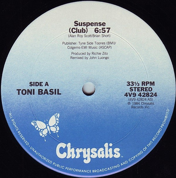 Toni Basil : Suspense (Extended Re-Mix) (12")