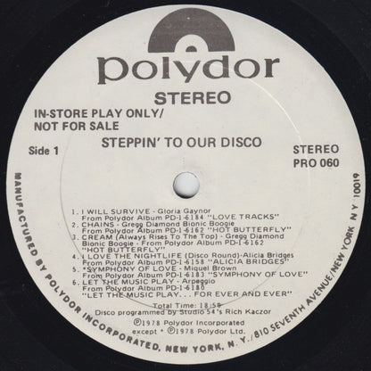 Various : Steppin' To Our Disco (LP, Comp, Mixed, Promo)