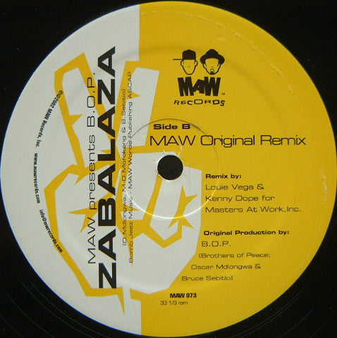 MAW* Presents B.O.P.* : Zabalaza (12")