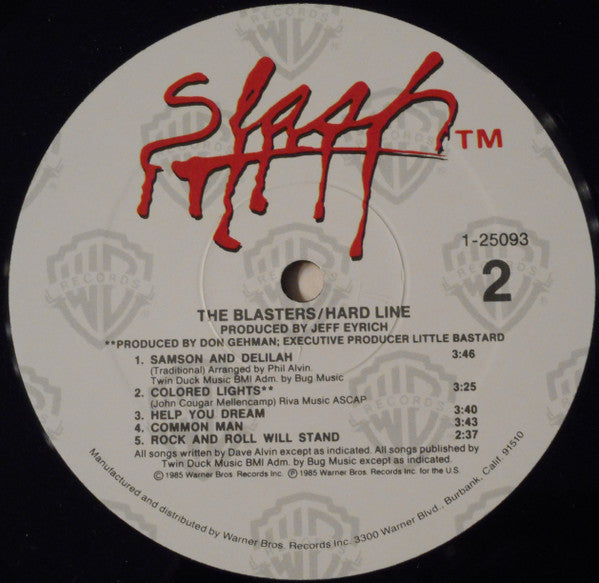 The Blasters : Hard Line (LP, Album, SRC)