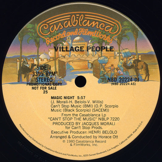 Village People : Magic Night (12", Promo)