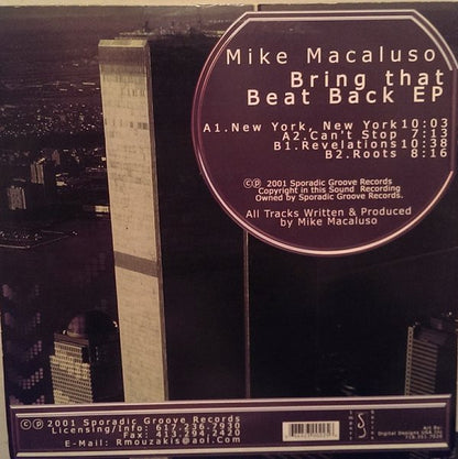 Mike Macaluso : Bring That Beat Back EP (2x12", EP)