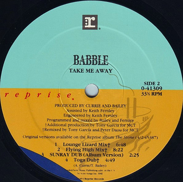 Babble : Take Me Away (12", Maxi)