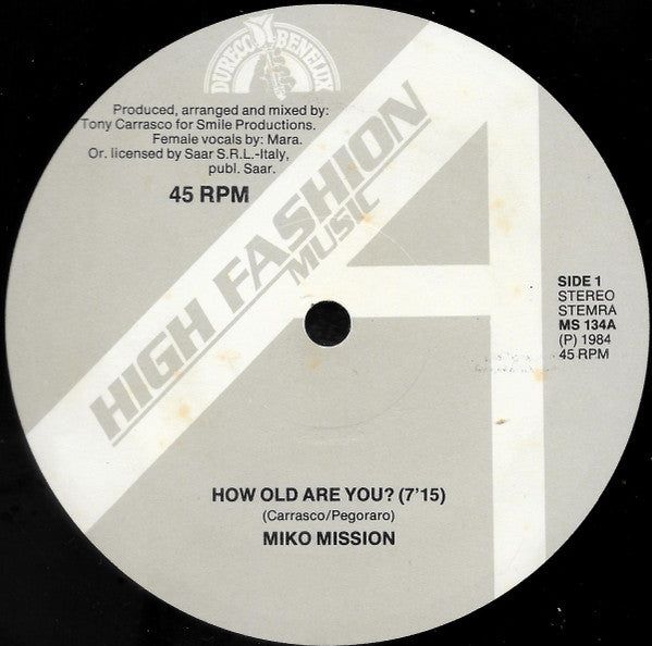 Miko Mission : How Old Are You? (12")