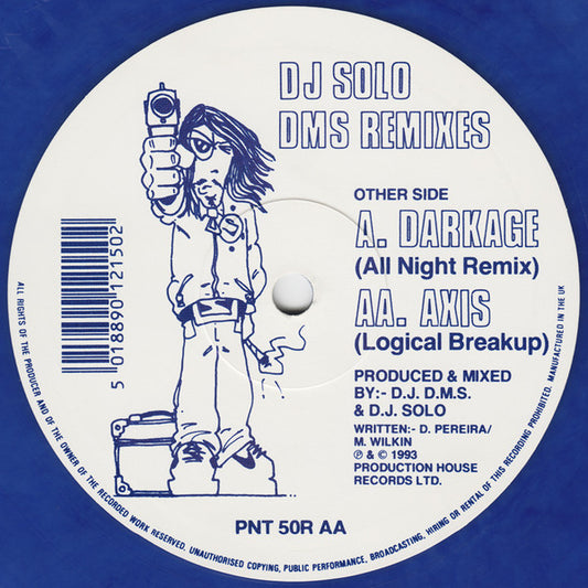 DJ Solo : Darkage / Axis (DMS Remixes) (10", Blu)