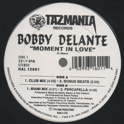Bobby Delante : Moment In Love (12")