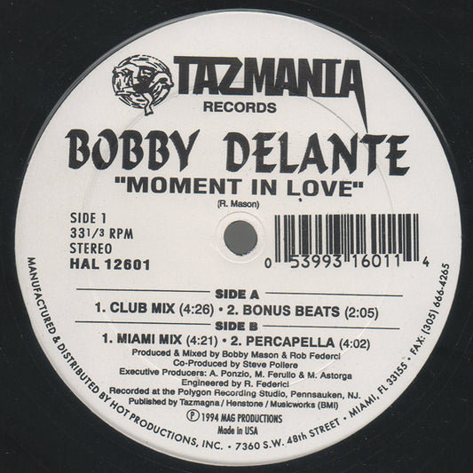 Bobby Delante : Moment In Love (12")