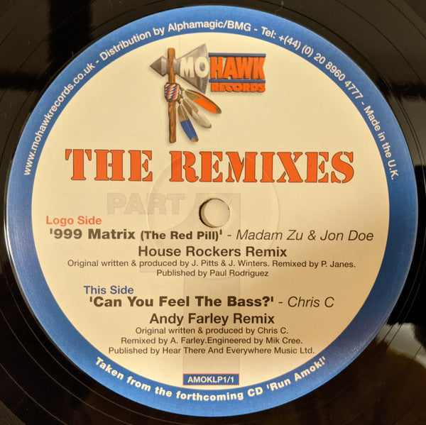 Madam Zu & Jon Doe / Chris C : 999 Matrix (The Red Pill) / Can You Feel The Bass? (12")