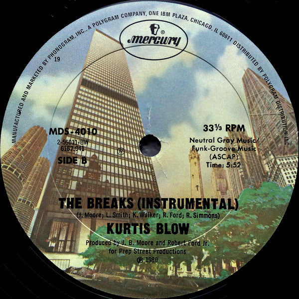 Kurtis Blow : The Breaks (12", Single, 19 )