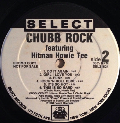 Chubb Rock Featuring Hitman Howie Tee* : Chubb Rock Featuring Hitman Howie Tee (LP, Album, Promo)