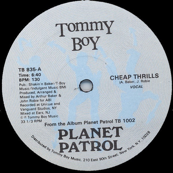 Planet Patrol : Cheap Thrills (12")