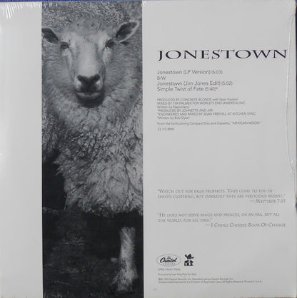 Concrete Blonde : Jonestown (10", Promo)
