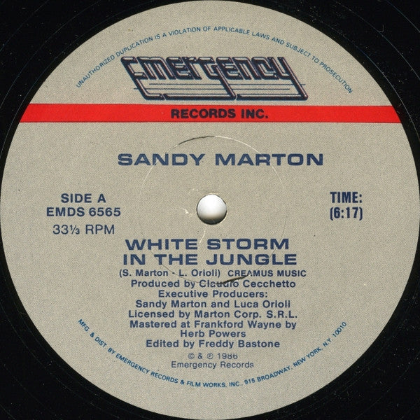Sandy Marton : White Storm In The Jungle (12")