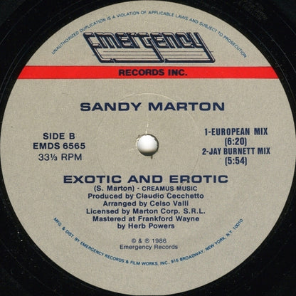 Sandy Marton : White Storm In The Jungle (12")