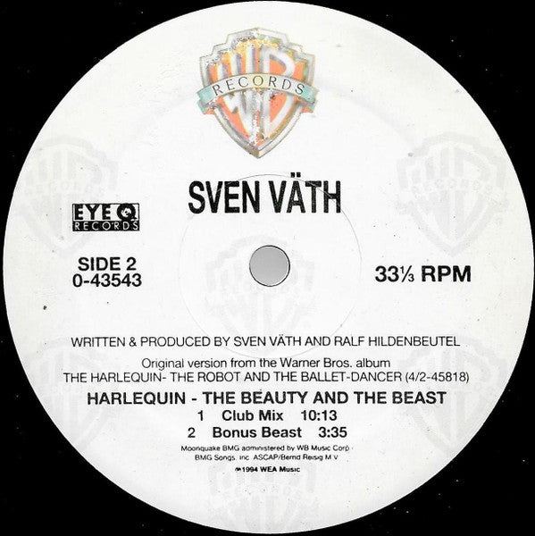 Sven Väth : Harlequin - The Beauty And The Beast (12")