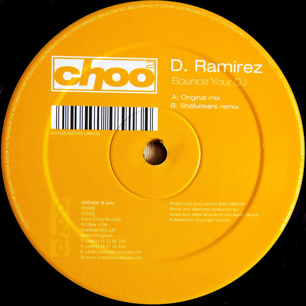 D. Ramirez : Bounce Your DJ (12")