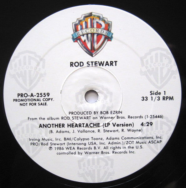 Rod Stewart : Another Heartache (12", Single, Promo)