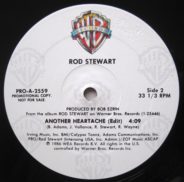 Rod Stewart : Another Heartache (12", Single, Promo)