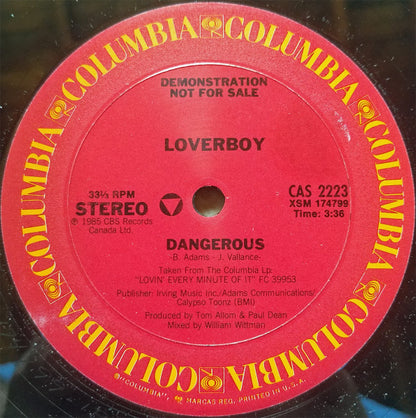 Loverboy : Dangerous (12", Promo)