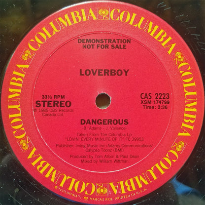 Loverboy : Dangerous (12", Promo)
