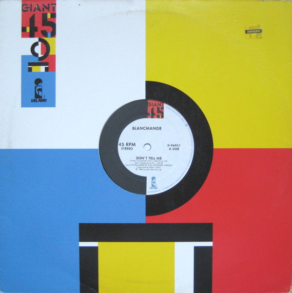 Blancmange : Don't Tell Me (12", Single, SP )