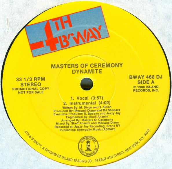 Masters Of Ceremony (2) : Dynamite (12", Promo)