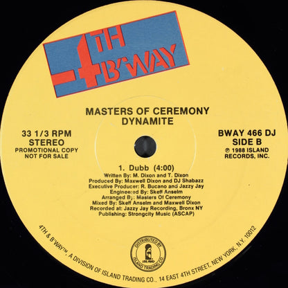 Masters Of Ceremony (2) : Dynamite (12", Promo)