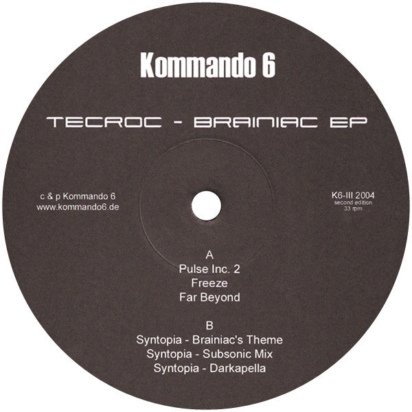 TecRoc : The Brainiac EP (12", EP, Ltd, RP)