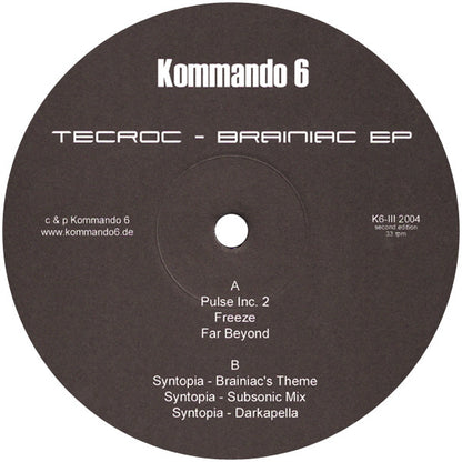 TecRoc : The Brainiac EP (12", EP, Ltd, RP)