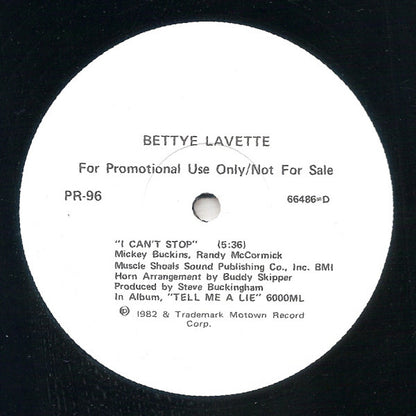 Bettye Lavette / The Temptations Featuring Rick James : I Can't Stop / Standing On The Top (12", Promo)