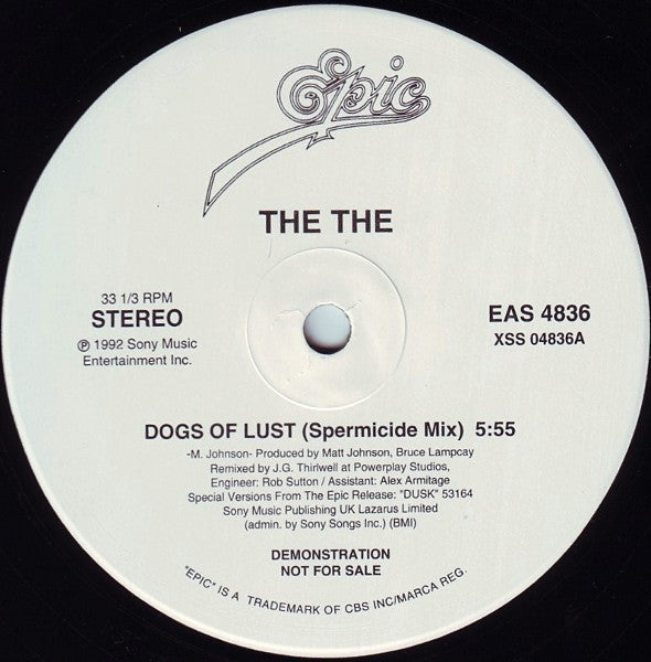 The The : Dogs Of Lust (12", Ltd, Promo)