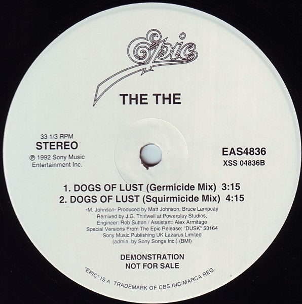The The : Dogs Of Lust (12", Ltd, Promo)