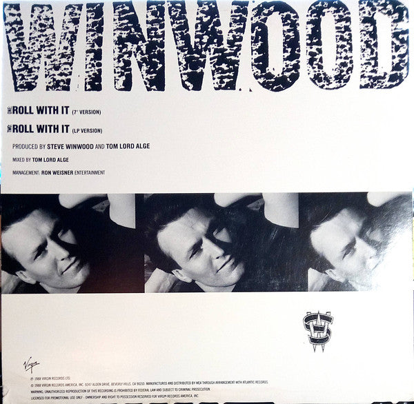 Steve Winwood : Roll With It (12", Promo)