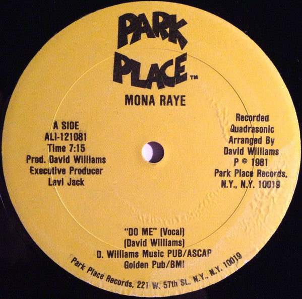Mona Rae : Do Me (12")