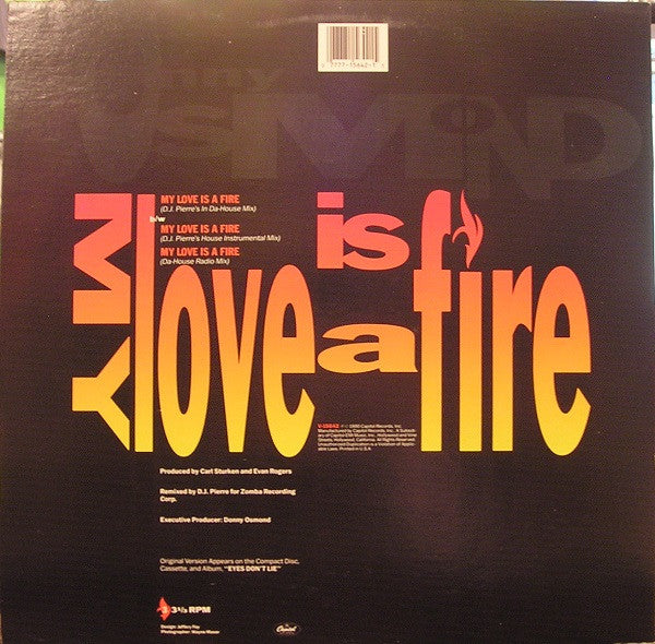 Donny Osmond : My Love Is A Fire (DJ Pierre Remixes) (12", Single)