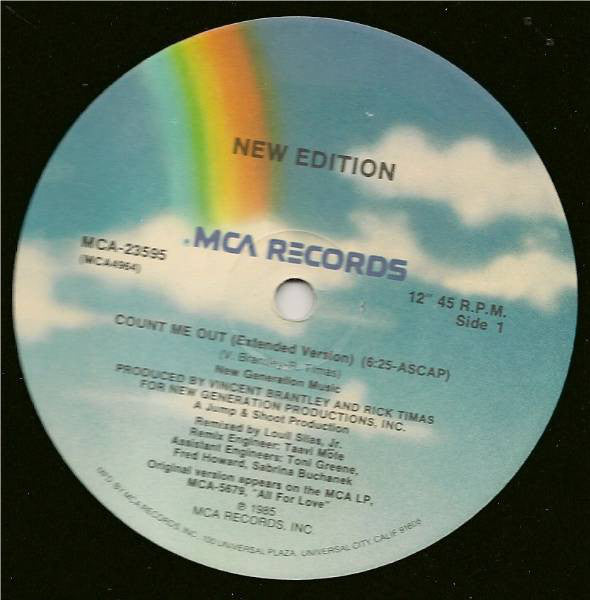 New Edition : Count Me Out (12", Single, Pin)
