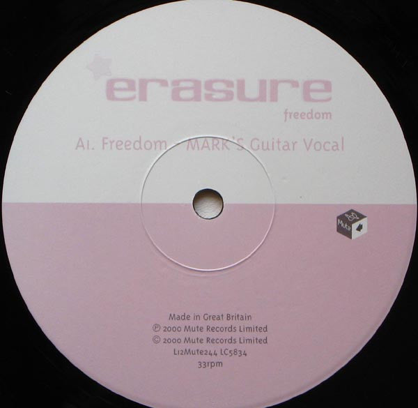 Erasure : Freedom (Mark Picchiotti Mixes) (12", Single, Ltd)