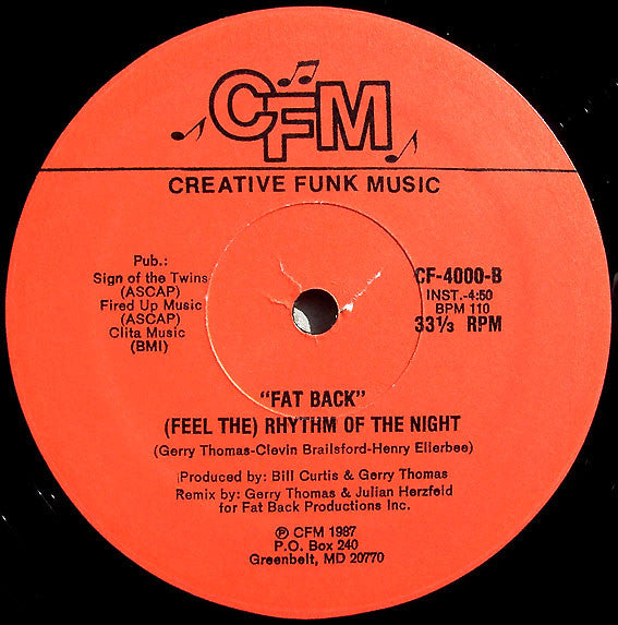 Fat Back* : (Feel The) Rhythm Of The Night (12", Single)