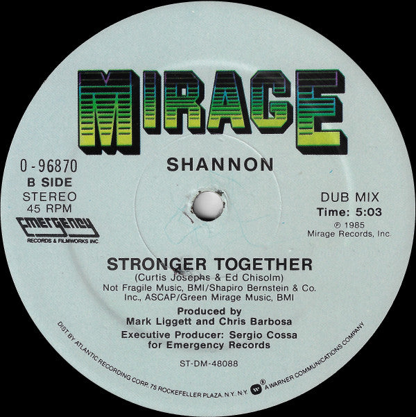 Shannon : Stronger Together (12", Single)
