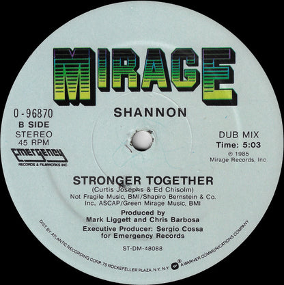 Shannon : Stronger Together (12", Single)